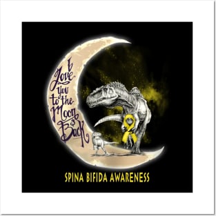 spina bifida dinosaur love you to the moon Posters and Art